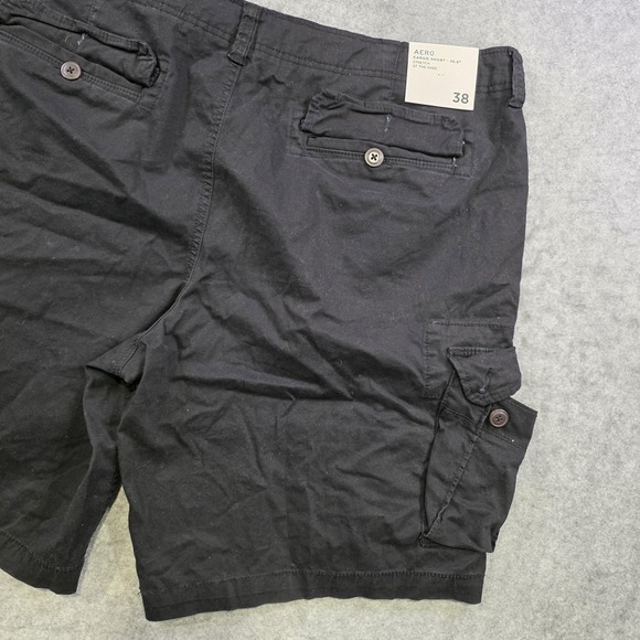 Aeropostale Shorts Mens 38 Black Cargo Stretch Cotton Casual Utility Pockets - Picture 15 of 16